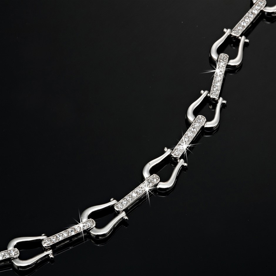 7.5 Inch Tennis Bracelet Featuring 63 Crystals by Swarovski®