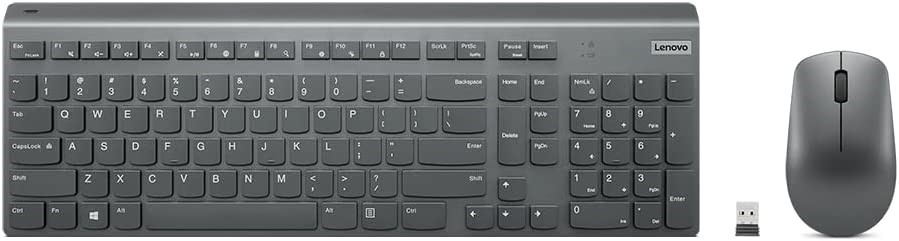 LENOVO Wireless Keyboard and Mouse Combo, Storm Grey, GX31D10707.