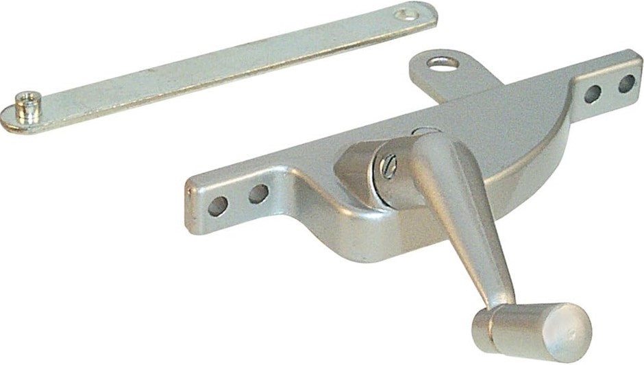 2 x PRIME-LINE H 3549 Left Hand Jalousie Operators, Off-Set, Aluminum Finis