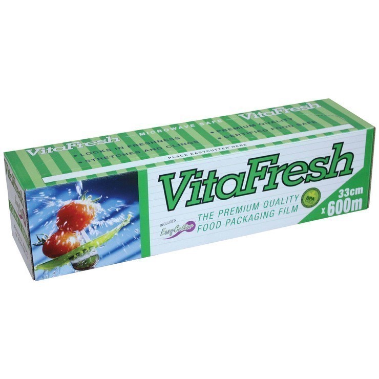 2 x VITAFRESH Cling Wrap, 600m x 33cm. N.B: Not in original packaging.