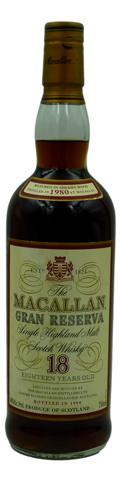 The Macallan Gran Reserva 1980 Single Malt Scotch 18yr, 40% (1x 750mL),