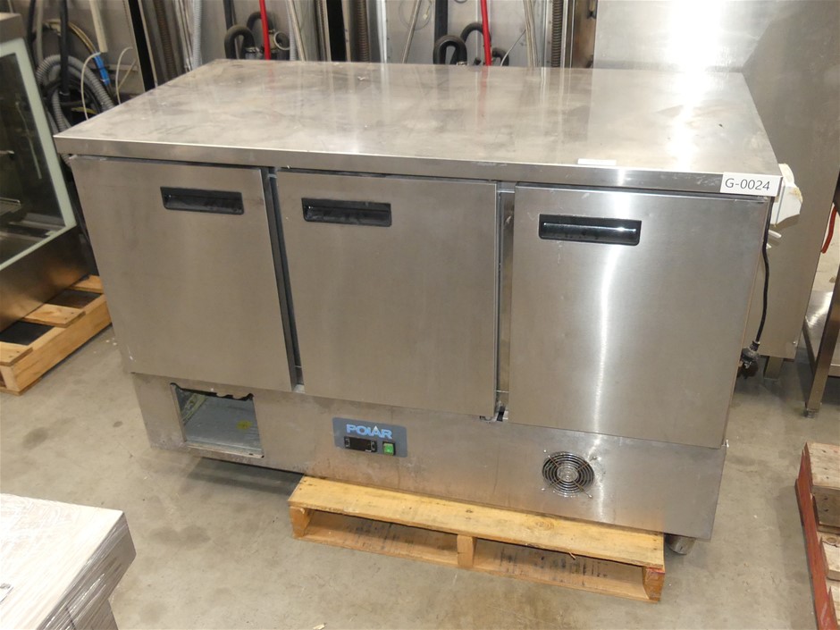Polar G622-A-03 3 Door Under Bench Fridge