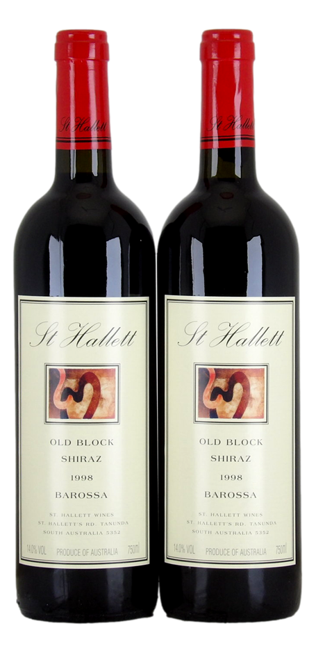 ST HALLETT Old Block Shiraz 1998 (2x 750mL), Barossa. 5* Prov