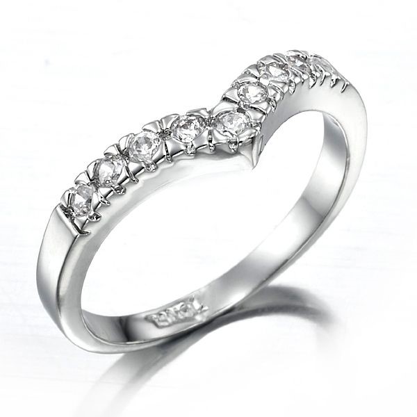 Stunning Rhodium Plated Simulated Diamond Ring - US Size 6