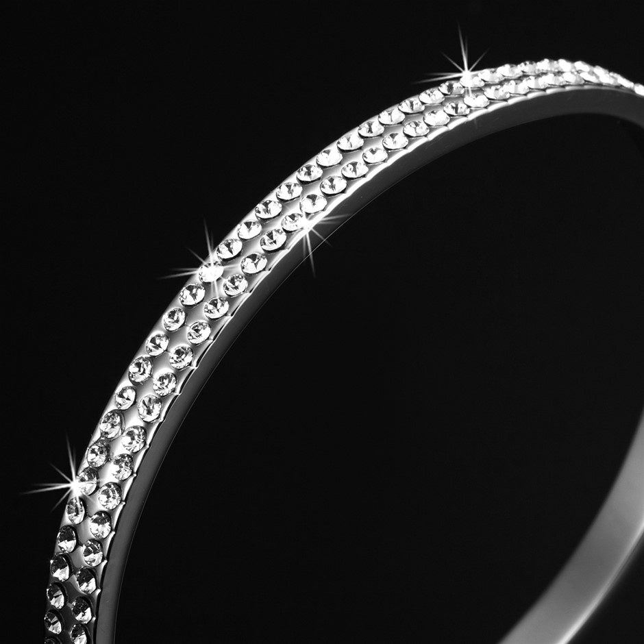Designer Pave Bangle Featuring Crystals by Swarovski®