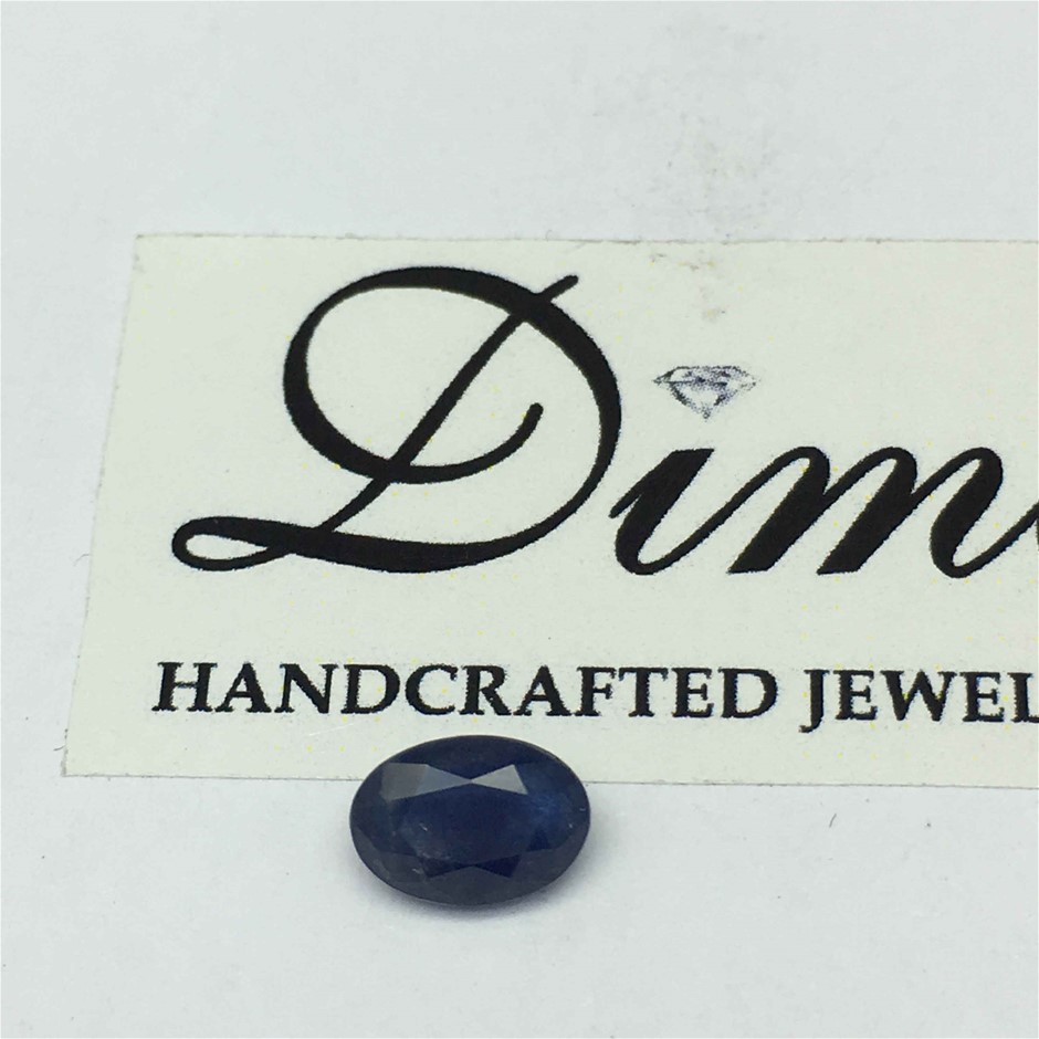 One Stone Blue Sapphire Oval 1.37ct