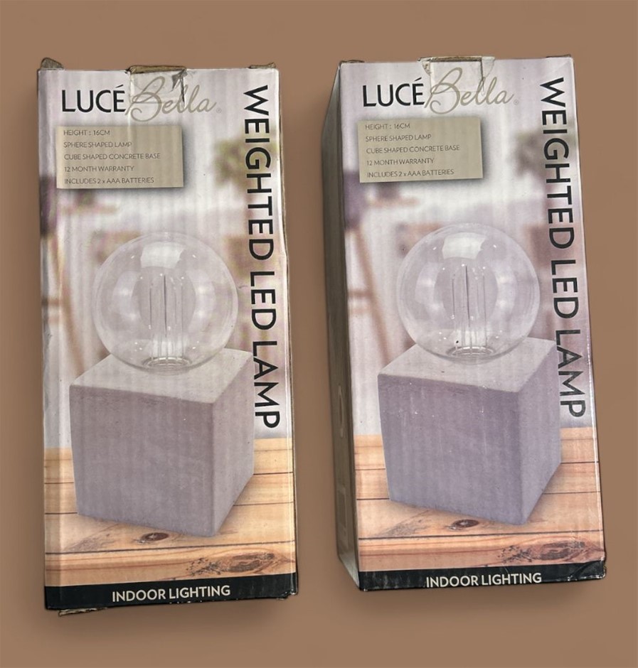 2x Weighted LED Lamps Auction (0021-2575111) | Grays Australia