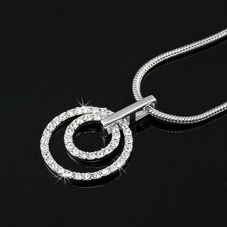 Solid 925 Sterling Silver Pendant Feat. Crystals by Swarovski®