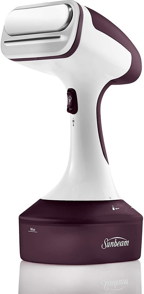 SUNBEAM Handheld Garment Steamer, Model SG1000, Maroon.
