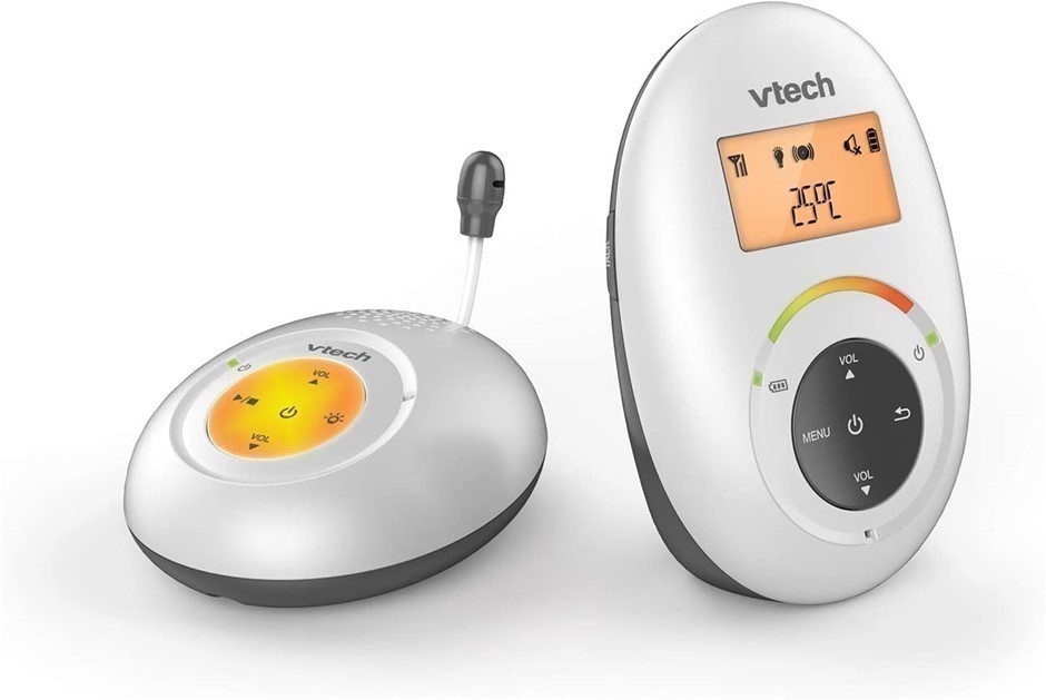 VTECH BM2150 Digital Audio Baby Monitor, White. NB: Untested.