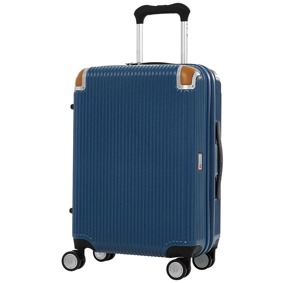 SWISS Military Carry On Luggage, Pacific Blue, 55cm. NB: Has been used, not