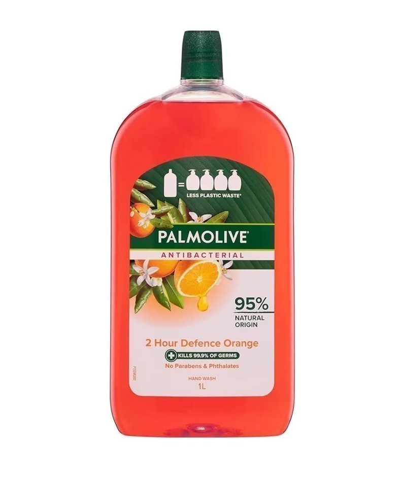 3 x PALMOLIVE Anti-Bacterial Hand Wash 2-Hour Defence Orange, 1L.