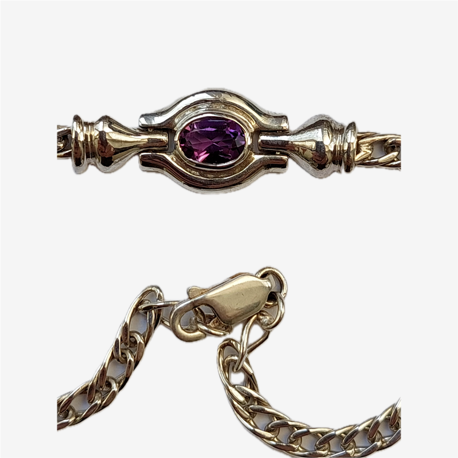 S/S Amethyst Bracelet