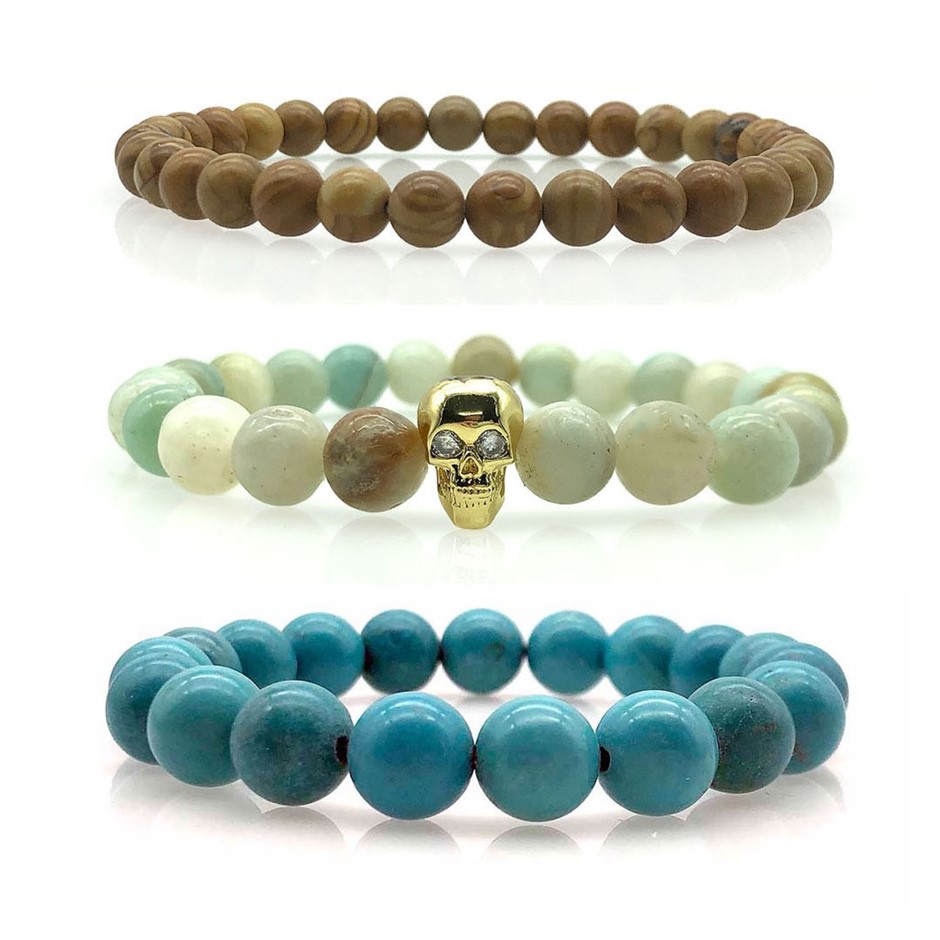 M&N Emporium - Men's Gemstone Bracelets - XMAS Gifting!!