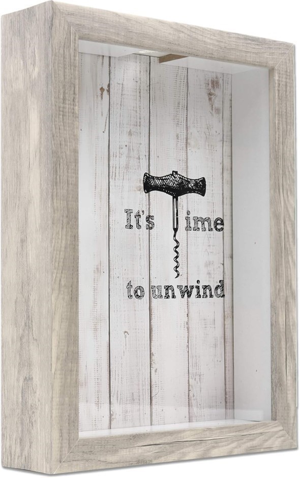 LAWRENCE FRAMES 163281 Shadow Boxes Wine Cork Holder, 9x12, Natural