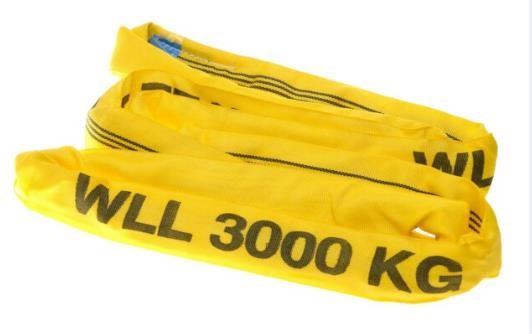 2 x Flat Webb Lifting Slings, WLL 3,000kg x 2M (With Test Cert).