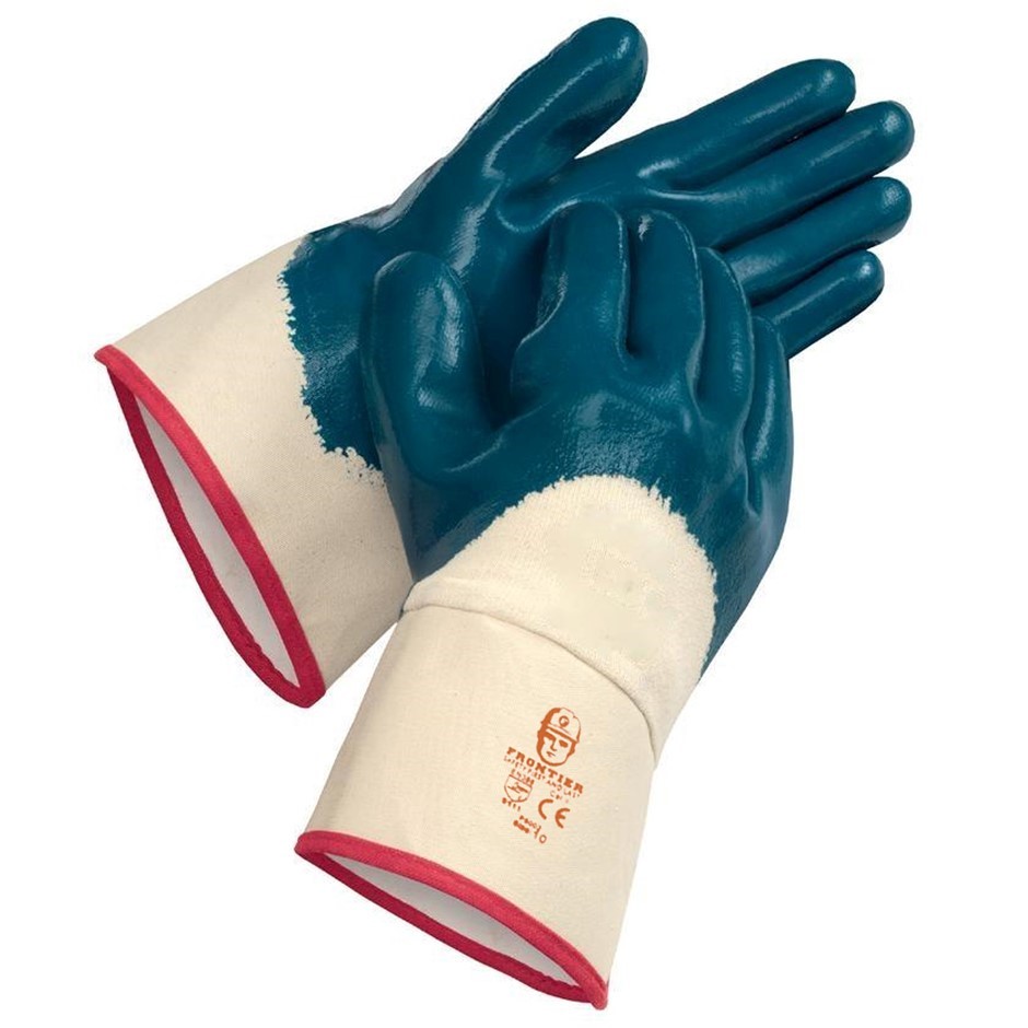 144 Pairs x Heavy Weight Nitrile Dip Gloves Soft Jersey Lined, Size S, With