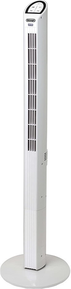 DELONGHI Tower Fan 3 Speed With Remote Control, White, Model DETF115.
