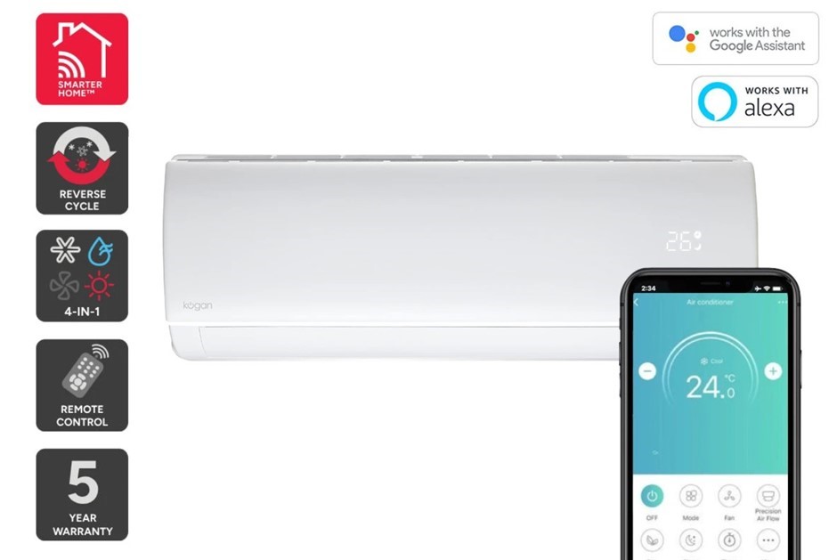 KOGAN 2.6kW Inverter Split System Air Conditioner (Reverse Cycle).