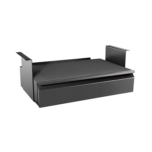 BRATECK LEADER Space-Saving Under-Desk Drawer, Black. NB: Damaged Outer Box
