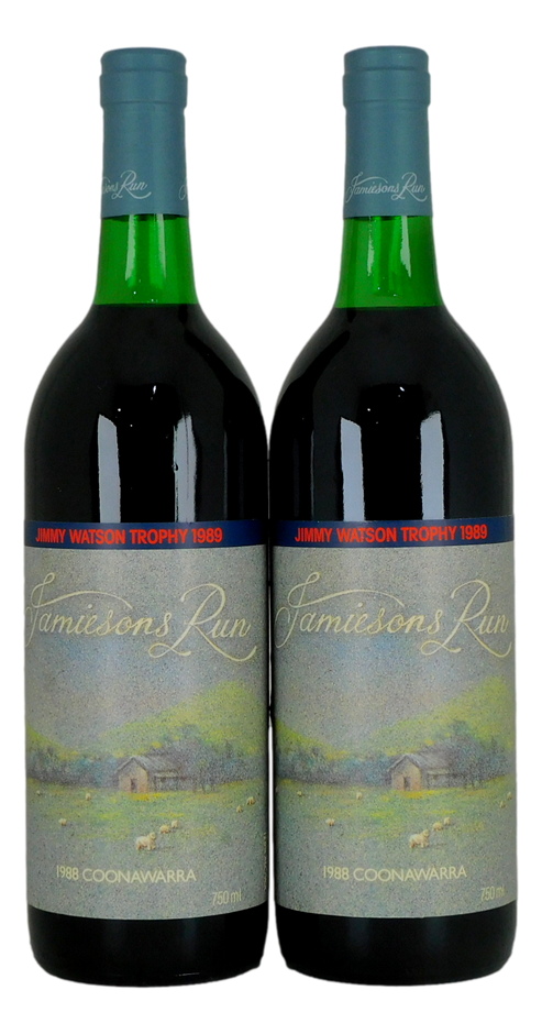 Jamieson Run Jimmy Watson Cabernet Blend 1988 (2x 750mL), Coonawarra.