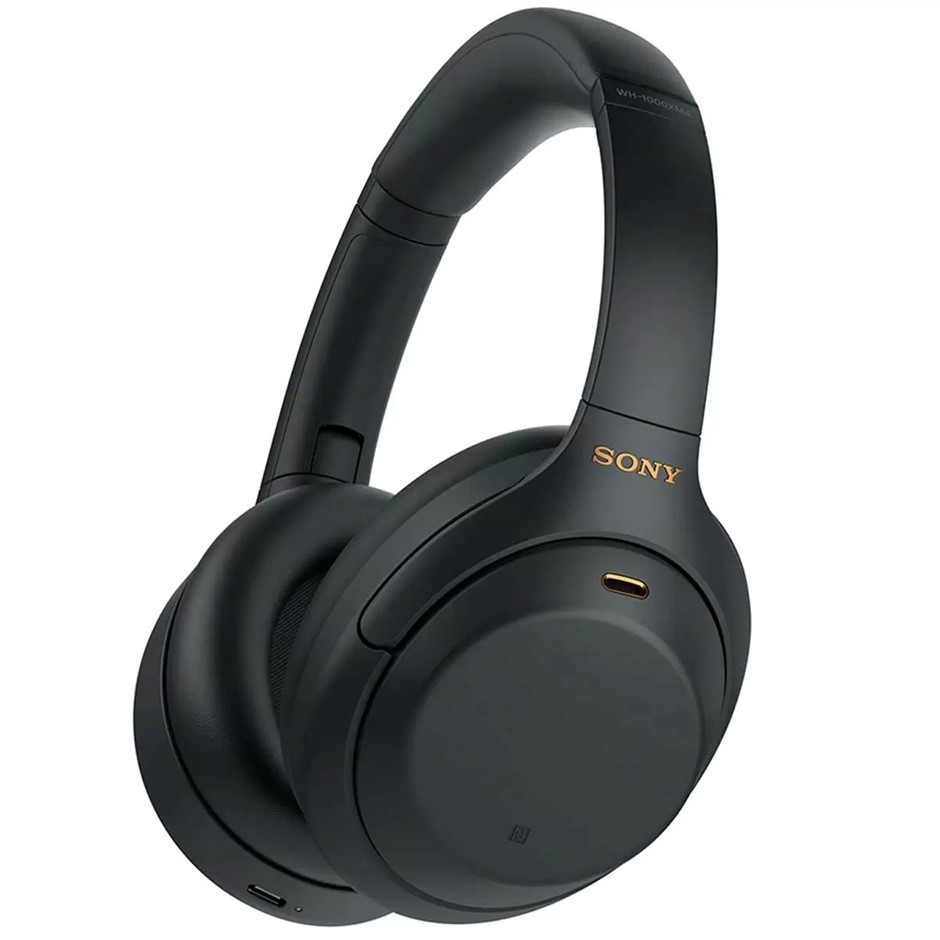 SONY Noise Cancelling Bluetooth Headphones, Black, Model WH-1000XM4B.