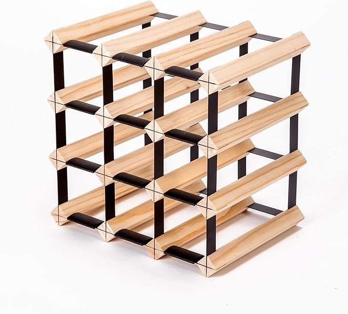 Home Ready 12 Bottle Timber Wine Rack