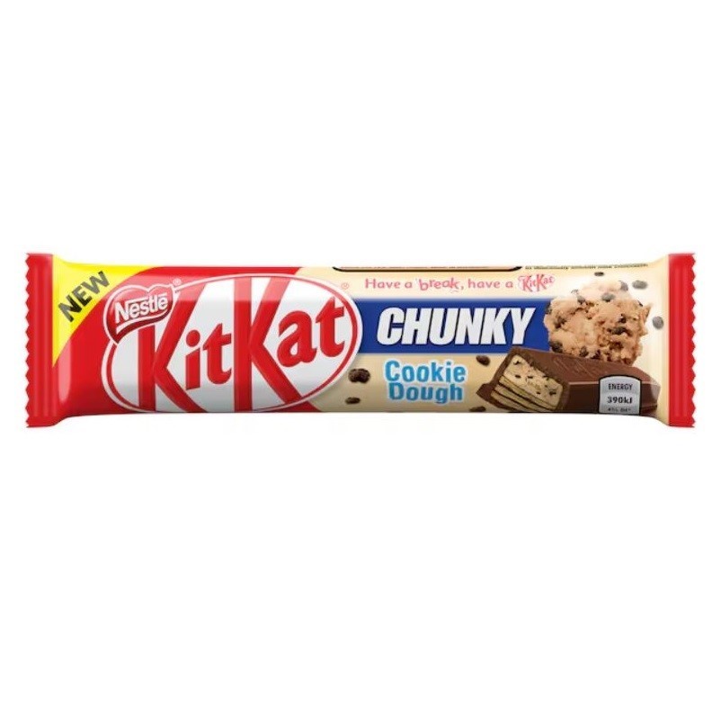 32 x KITKAT Chunky Cookie Dough Chocolate Bar, 45g.