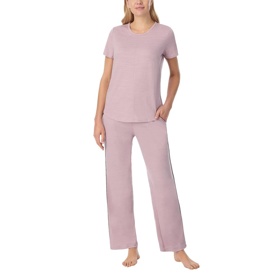 MIDNIGHT Carole Hochman Women's 2pc Pyjama Set, Size M, Mauve Tan. Buyers