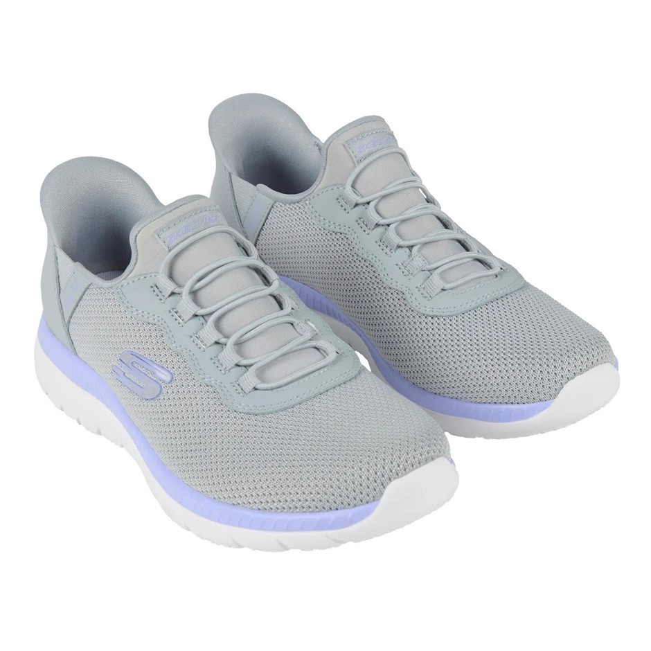 SKECHERS Women's Bountiful Shoes, Size US6, Grey/Lilac (GRY), 179207CS. Bu