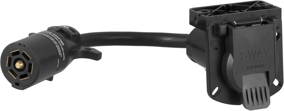 CURT 7-Way RV Blade LED Electrical Adapter, 57003.