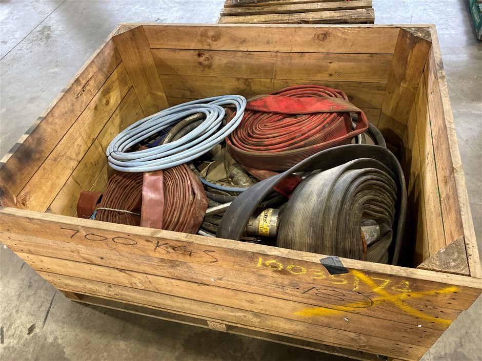 <p>Crate of Layflat Hoses</p>