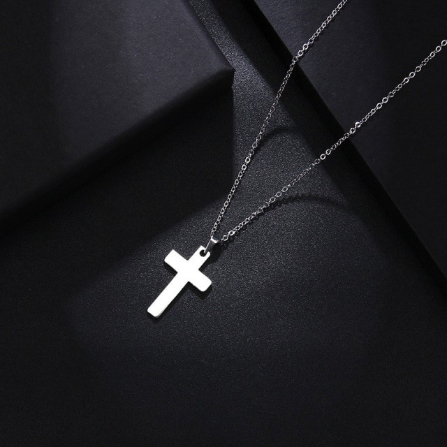 Minimalist Stainless Steel Holy Cross Necklace Auction (0144-2577860 ...