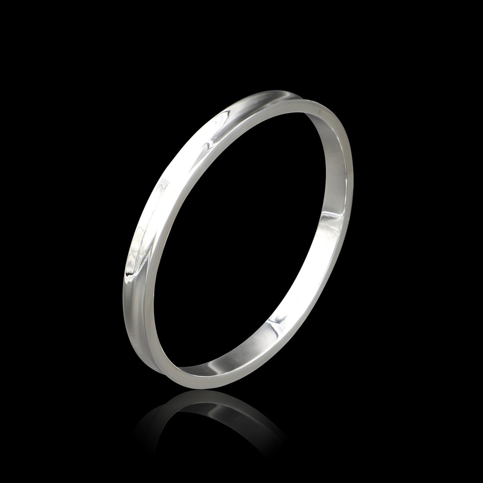 Classic 925 Sterling Silver Plated Bangle