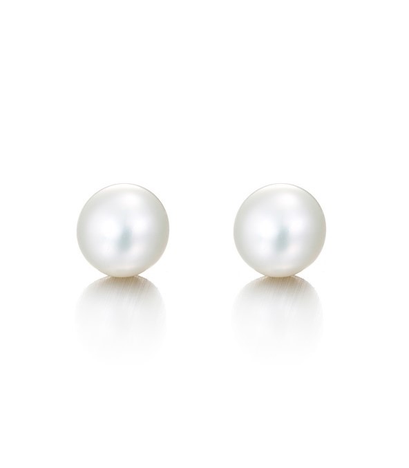 10mm Simulated White Pearl Earrings