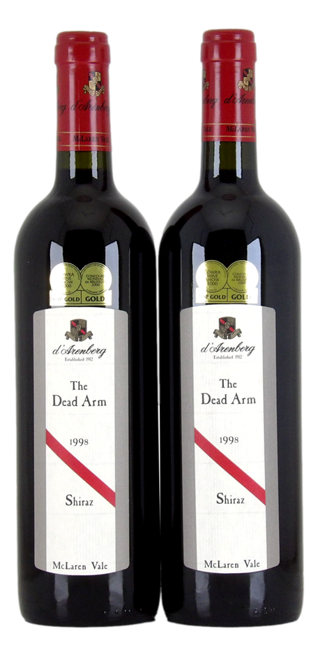 D'ARENBERG WINES The Dead Arm Shiraz 1998 (2x 750mL), McLaren Vale. 5* Prov