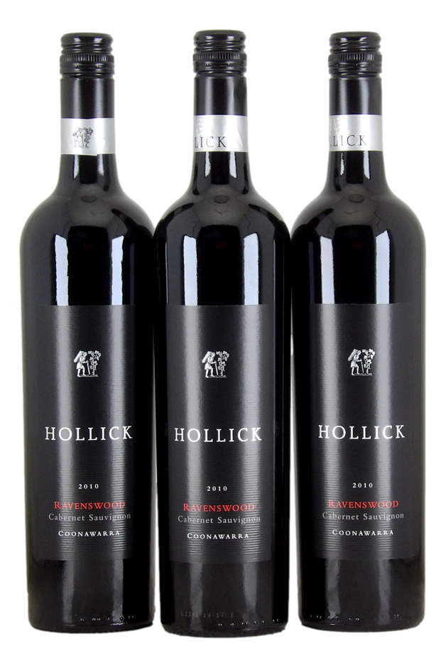 HOLLICK Ravenswood Cabernet Sauvignon 2010 (3x 750mL), Coonawarra. 5* Prov