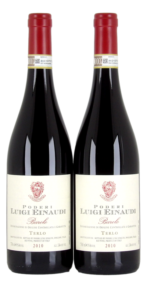 PODERI LUIGI EINAUDI Terlo 2010 (2x 750mL), Barolo DOCG. 5* Prov