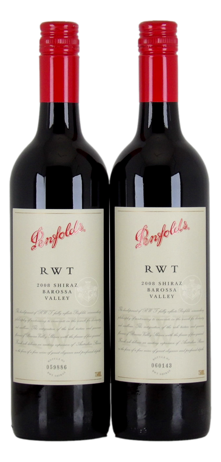 Penfolds RWT Shiraz 2008 (2x 750mL), Barossa Valley. 5* Prov