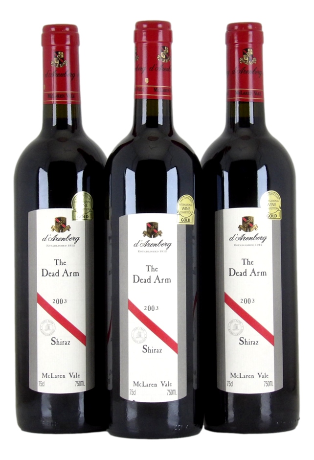 d`Arenberg Wines The Dead Arm Shiraz 2003 (3x 750mL), McLaren Vale. 5* Prov