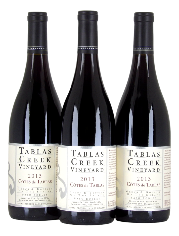 TABLAS CREEK Cotes de Tablas GSM 2013 (3x 750mL), Paso Robles. 5* Prov