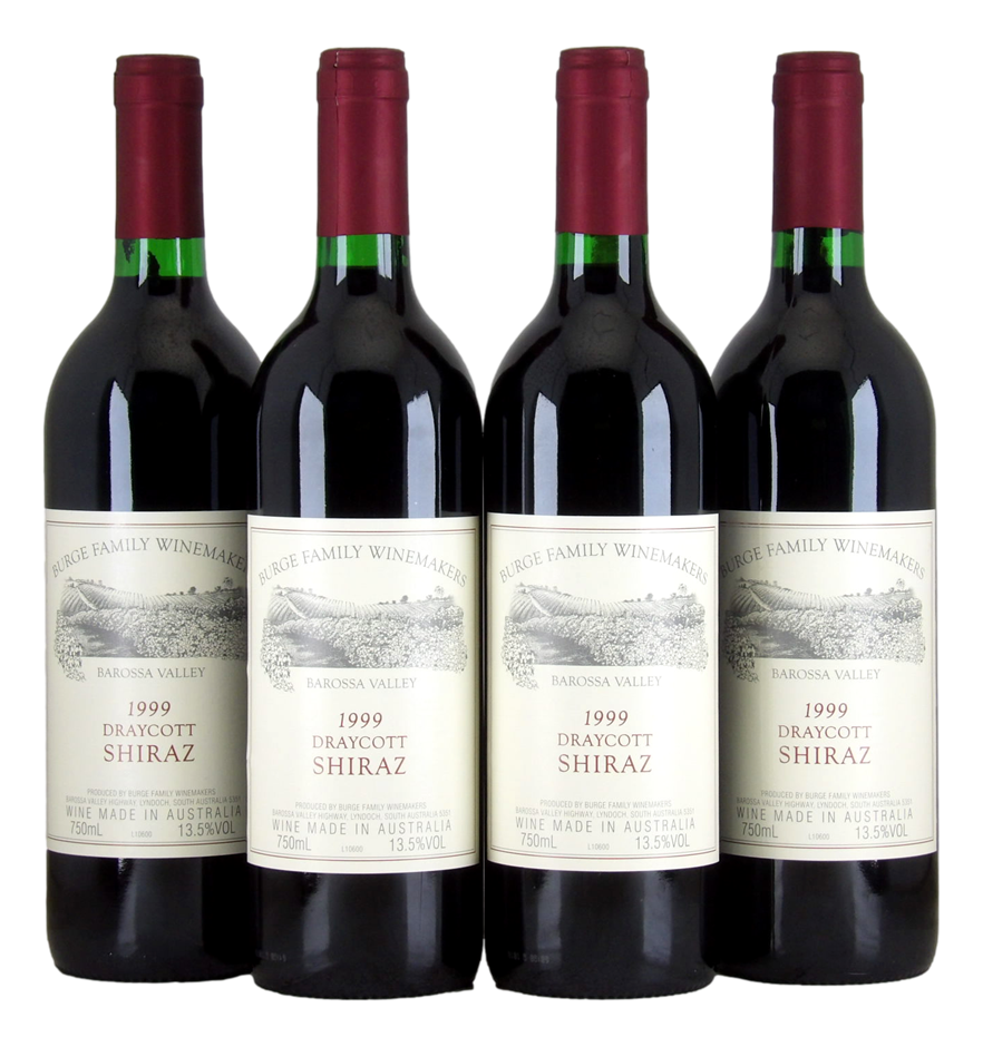Burge Family Winemakers Draycott Shiraz 1999 (4x 750mL), Barossa. 5* Prov