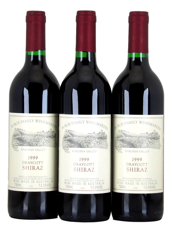 Burge Family Winemakers Draycott Shiraz 1999 (3x 750mL), Barossa. 5* Prov