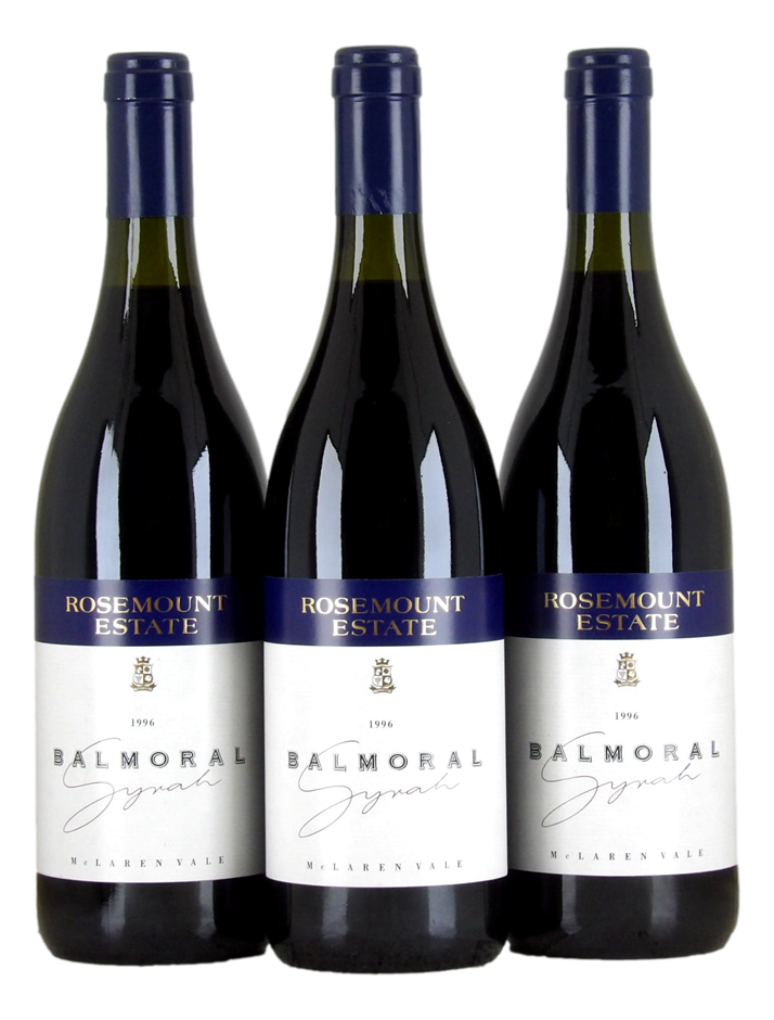 Rosemount Estate Balmoral Syrah 1996 (3x 750mL), McLaren Vale. 5* Prov