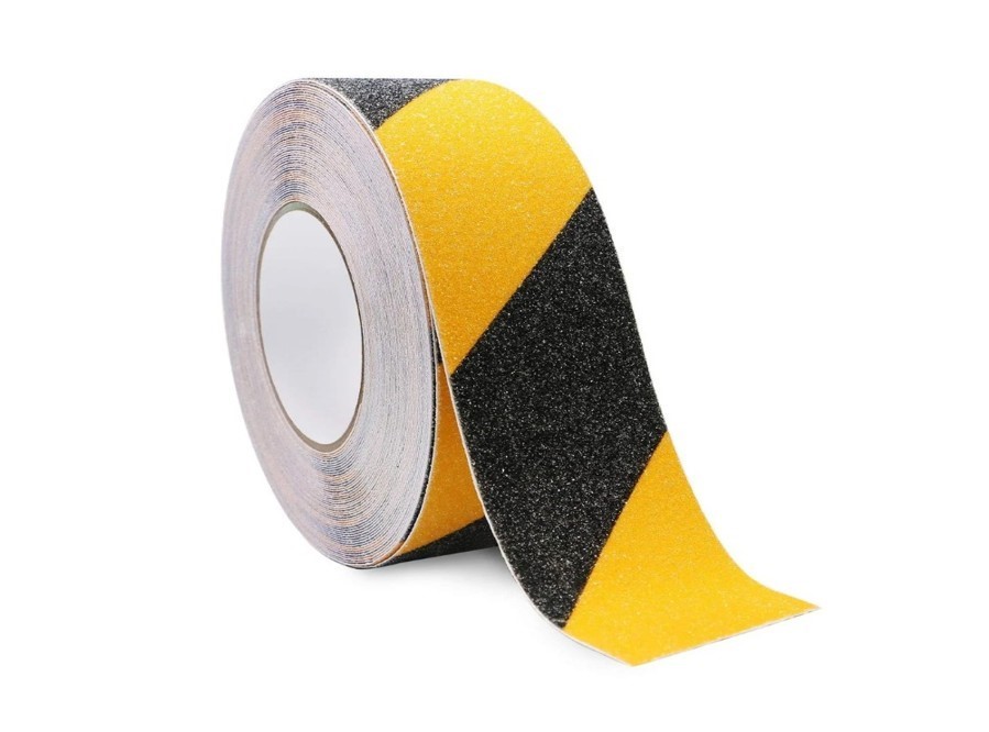 2 Rolls x HIGHPOWER 50mm x 18M Anti-Slip Tapes, Yellow/Black.