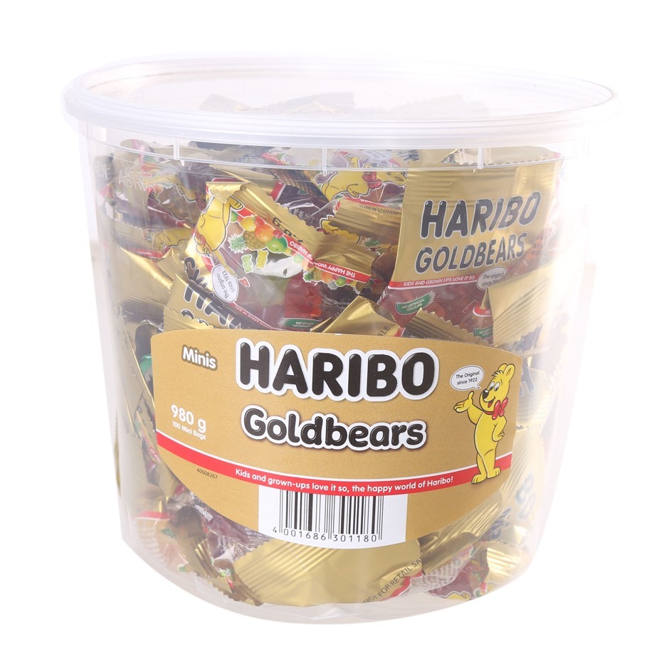 2 x HARIBO Mini GoldBears Fruit Flavour Gums, 980g. N.B. Not in original pa