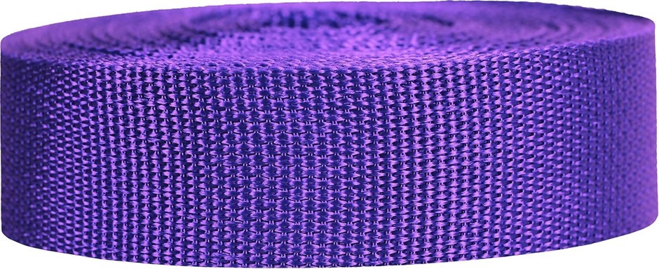 STRAPWORKS 1.5" x 25 yd Lightweight Polypropylene Webbing DIY Gear, Purple