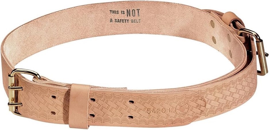 KLEIN Tools 5420S Ironworker's Heavy-Duty Leather Tie-Wire Belt, Small