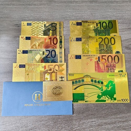 Australian Gold Foil Banknote Set 7 Pce Set OLD PAPER DESIGN -Gold ...