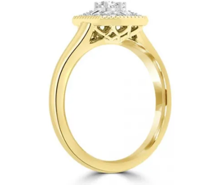 9K Yellow Gold 0.50ct HI I1 DIAMOND RING